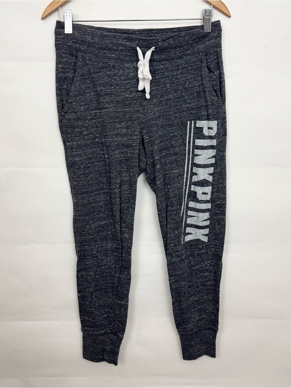 Victoria's Secret PINK Lightweight Graphic Charcoal Jogger Sweatpants medium